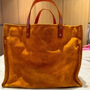 Parker Thatch Medium Carmel Suede Mimi Bag.